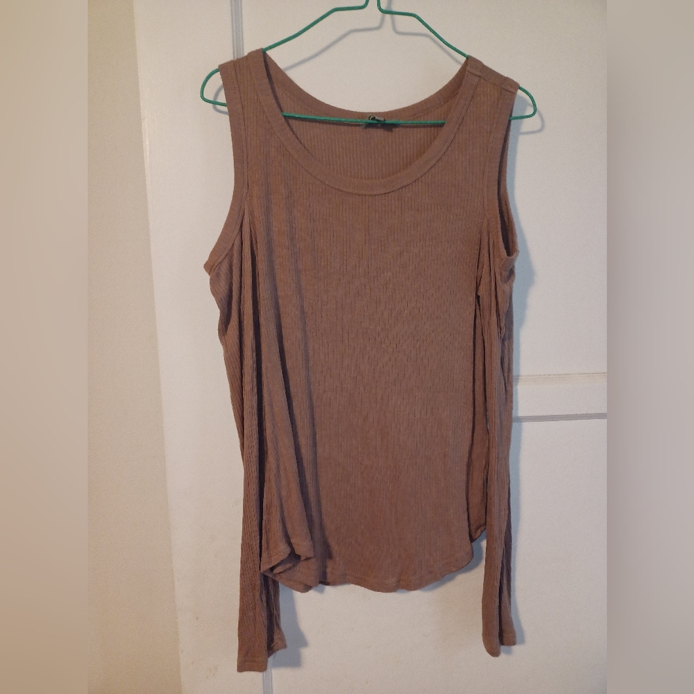 Cold shoulder long sleeve women's shirt